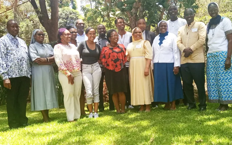Participants at the theologists colloquium pose for a photo session at the Jesuit Conference of Africa and Madagascar's Africama House in Nairobi on Thursday, 10 March 2022. Credit: ACI Africa
