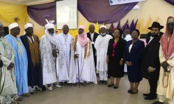 Archbishop Ignatius Ayau Kaigama with faith leaders at the Maiden Edition of an International Conference on Interreligious Dialogue at Veritas University Nigeria. Credit: Abuja Archdiocese.