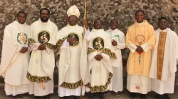 Archbishop Ignatius Ayau Kaigama with Priests of  Mater Dei Gwagwalada Parish of the Archdiocese of Abuja. Credit: Abuja Archdiocese/Facebook
