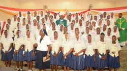 Archbishop Ignatius Ayau Kaigama with students of Louisville Girls’ Secondary School Abuja. Credit: Abuja Archdiocese/Facebook