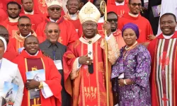 Archbishop Ignatius Ayau Kaigama after the opening Mass of the 3rd Abuja Catholic Archdiocesan General Assembly at Our Lady Queen of Nigeria Pro-Cathedral. Credit: Abuja Archdiocese