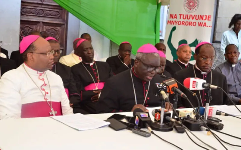 Members of the Kenya Conference of Catholic Bishops (KCCB) during a press briefing on 10 November 2022. Credit: KCCB