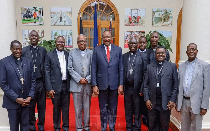 A delegation of Bishops in Kenya with President Uhuru Kenyatta after meeting at the State House. / State House