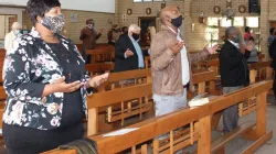 Catholics observing COVID-19 directives during Mass at St. Patrick's Cathedral in South Africa's Kroonstad Diocese. Credit: Diocese of Kroonstad/Facebook