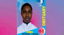 Poster Announcing the Funeral of the Late Michael Nnadi. / Diocese of Sokoto