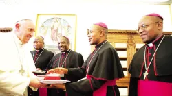Bishops in Lesotho with Pope Francis during their ad-limina visit in Rome.