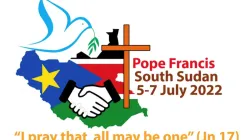 Official logo and motto of Pope Francis’ Apostolic visit to the South Sudan in July 2022. Credit: Vatican Media