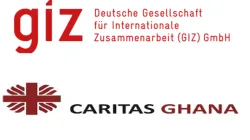 Logos of Deutsche Gesellschaft für Internationale Zusammenarbeit
(GIZ), a German Development Agency and Caritas Ghana, the development and humanitarian agency of the Ghana Catholic Bishops’ Conference (GCBC).