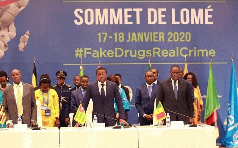 African Leaders and Stakeholders in the Health Industry the Lome Summit to Counter the Trafficking of Fake Drugs, on January 17-18, 2020.
