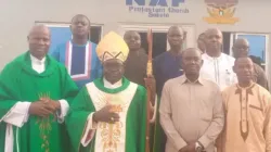 Bishop Matthew Hassan Kukah of Nigeria’s Sokoto Diocese after Holy Mass for the opening of the 119 Nigerian Airforce (NAF) Composite Group Catholic Chaplaincy in Sokoto State. Credit: Nigeria Catholic Network