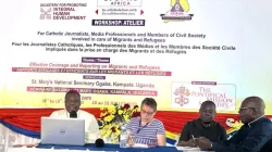 Bishop Emmanuel Adetoyese Badejo delivering his message to journalists participating in the World Catholic Association for Communication, SIGNIS Africa, training on ‘Effective and Efficient Reporting Migrants and Refugees". Credit: Nigeria Catholic Network