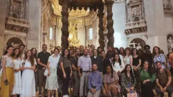 Participants in the EWTN Summer Academy pose for a photo after a tour of the St. Peter's basilica in Rome. Credit: EWTN