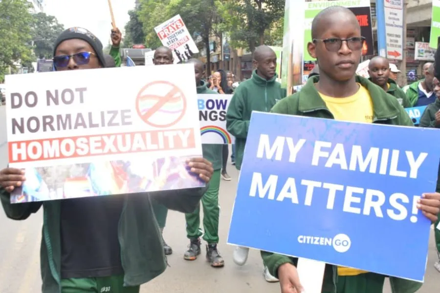 Protesters at a Profamily event in Kenya.  Credit: Courtesy Photo