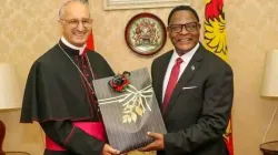 Archbishop Gianfranco Gallone and President Lazarus McCarthy Chakwera. Credit: Courtesy Photo