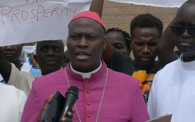 Screenshot of Bishop John Mbinda of Lodwar Diocese in Kenya addressing journalists on the state of insecurity in his Episcopal See. Credit: Courtesy Photo