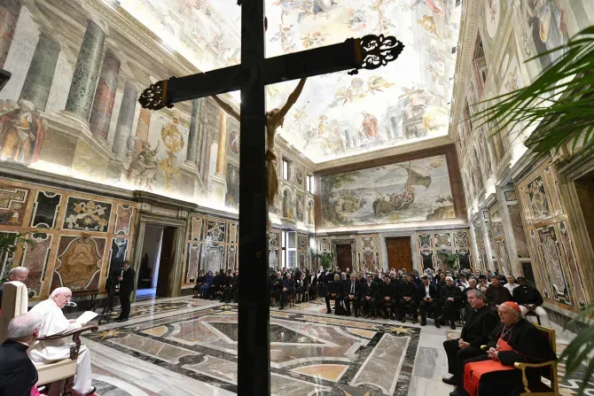 Pope Francis addressing members of the Claretianum Institute of the Theology of the Consecrated Life at the Vatican, Nov. 7, 2022 | Vatican Media