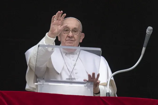 Pope Francis delivers the Angelus address on March 10, 2024. | Vatican Media