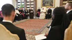 Pope Francis meets with the Pontifical Commission for the Protection of Minors in an audience May 5, 2023. | Credit: Vatican Media