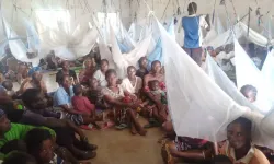 Displaced Nigerians camped near St. Francis Xavier Parish in Agagbe, Nigeria, in 2022. Courtesy of Adakole Daniel