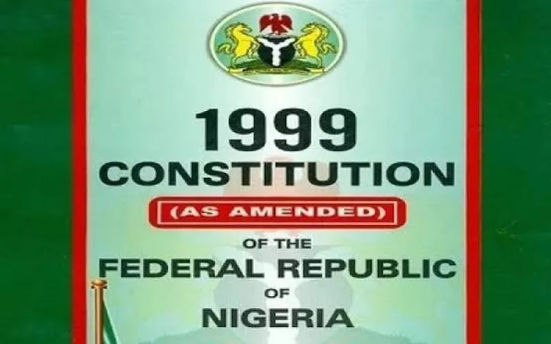 Frontpage of the 1999 Constitution of the Federal Republic of Nigeria. Credit: Courtesy Photo