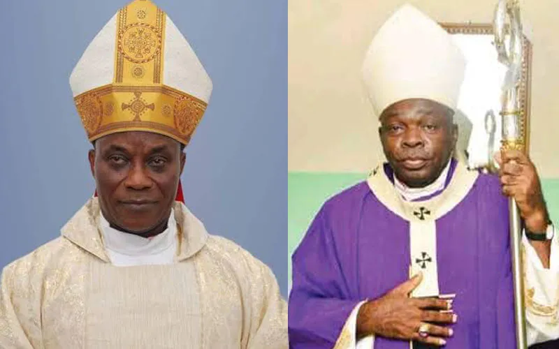 Bishop John Oke Afareha (left) and Archbishop Augustine Obiora Akubeze (right). Credit: Courtesy Photo