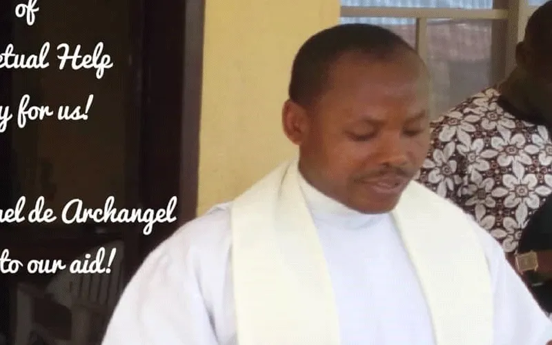 Caption: Fr. Samuel Agwameseh, released after spending 3 days in captivity. / Fr. Charles Uganwa