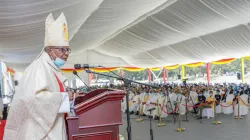 John Cardinal Njue during the celebration of his Thanksgiving Mass at St. Mary’s School in the Archdiocese of Nairobi / Archdiocese of Nairobi (ADN)