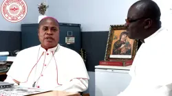 Bishop Peter Ebere Okpaleke, interviewed by  Fr. Michael Nsikak Umoh, National Director of Social Communications in Nigeria. Credit: Courtesy Photo