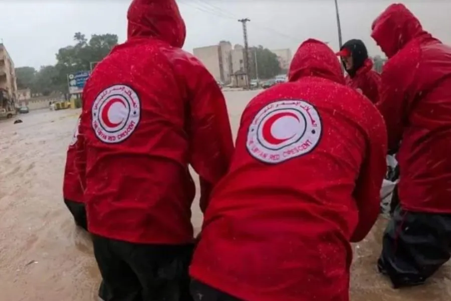 Red Crescent Team Supporting People Affected by Flood in Libya. Credit: Libyan Red Crescent