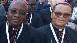 Archbishop Lucius Ugorji (right), President of the Catholic Bishops’ Conference of Nigeria (CBCN) with Archbishop Ignatius Kaigama (left) of Abuja Archdiocese during the Synod on Synodality in Rome. Credit: Abuja Archdiocese