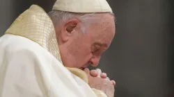 Pope Francis in prayer. Credit: Vatican Media