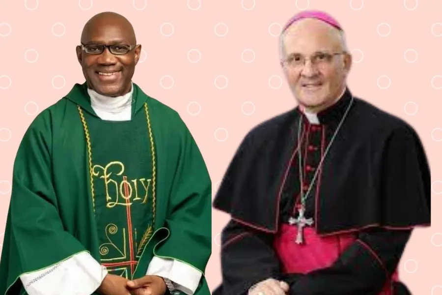 Archbishop Alfred Xuereb (right), appointed Apostolic Nuncio to Morocco and Mons. Anselm Pendo Lawani (left), appointed Bishop for the Catholic Diocese of Ilorin in Nigeria. Credit: Catholic Broadcast Nigeria/Vatican Media