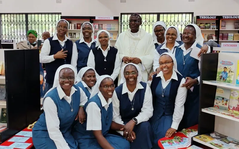Bishop Raphael Mweempwa and Daughters of St. Paul who participated in the inauguration of their new residence and Catholic Bookshop in Lusaka Zambia on 25 January 2023. Credit: Paulines Publications Africa