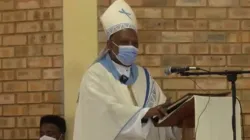 Screengrab of Bishop Victor Phalana during the Diaconate ordination of Mr. Mitchum Ruthman at St. Joseph’s Catholic Hall of the Diocese of Klerksdorp. Credit: Courtesy Photo
