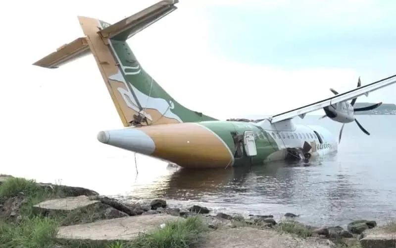 The Precision Air flight that crashed into Lake Victoria Sunday, November 6. Credit: Courtesy Photo