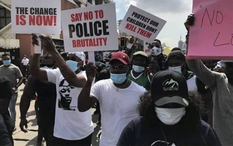 Youths Across Nigerian protesting against the alleged brutality and extra-judicial killings by operatives of the Special Anti-Robbery Squad.