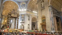 Pope Francis presides over a Mass in St. Peter's Basilica in Rome on July 23, 2023, for the World Day for Grandparents and the Elderly. | Pablo Esparza/EWTN