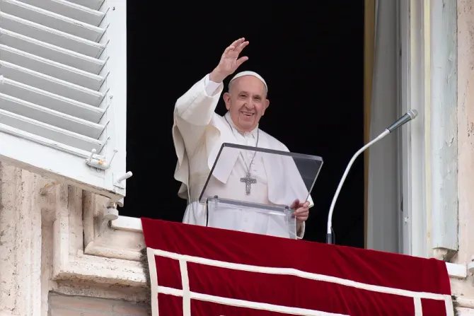 Pope Francis gives the Angelus address June 6, 2021./ Credit: Vatican Media/CNA.