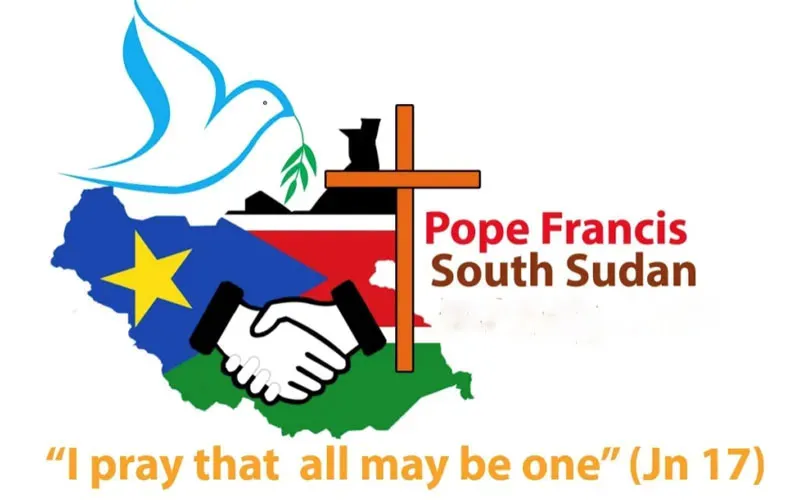 Official logo and motto of Pope Francis’ Apostolic visit to the South Sudan. Credit: Vatican Media