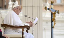 Pope Francis addresses the faithful gathered in St. Peter’s Square for his Wednesday general audience on May 15, 2024, at the Vatican. / Credit: Vatican Media