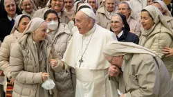Pope Francis meets religious sisters at a general audience on Jan. 19, 2022. Vatican Media