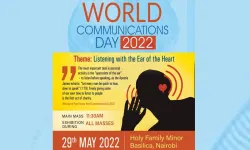 A poster announcing forthcoming 56th World Communications Day (WCD) in Kenya's Nairobi Archdiocese. Credit: Fr. Isaac Maina, SDB/BEAMS/Nairobi