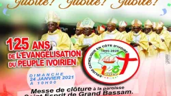 A poster announcing the closing Mass of the 125 years of Evangelization in Ivory Coast slated for January 24. / Radio Espoir Côte d'Ivoire.