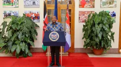 Kenya's President Uhuru Kenyatta Declaring a National Prayer Day over COVID-19, Nairobi, Tuesday, Mrch 17, 2020. / State House