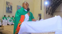 The late Fr. Richard Masivi Kasereka, CRM, at St. Michael the Archangel Kaseghe of DRC's Butembo-Beni Diocese on 31 October 2021 when he was being installed as Parish Priest. Credit: Caracciolini Fathers, DR Congo