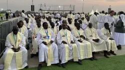 Section of Catholic Priests in South Sudan at the Papal Mass in Juba. Credit: ACI Africa