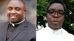 Fr. Peter Udo (left) and Fr. Philemon Oboh (right) abducted in Nigeria's Uromi Diocese on 2 July 2022. Credit: Courtesy Photo