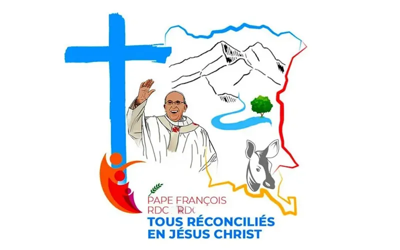 Official logo and motto of Pope Francis’ Apostolic visit to the Democratic Republic of Congo (DRC). Credit: Vatican Media