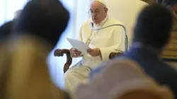Pope Francis speaking to Spanish entrepreneurs at the Vatican, Oct. 17, 2022 | Vatican Media