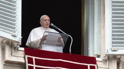 Pope Francis delivers his Angelus address at the Vatican, Feb. 27, 2022. Vatican Media.